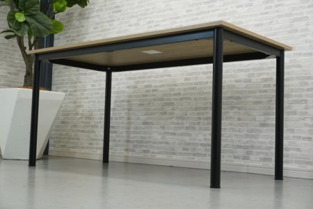 イノウエ BLG 1470テーブル〔ブラック脚、ナチュラル天板〕