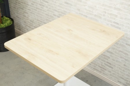 コクヨ フランカシリーズ 角テーブル〔W600・D800、ホワイト脚、ナチュラル天板〕