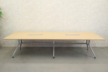 イトーキ DDシリーズ 3212テーブル〔配線ユニット付(配線対応カバー仕様)、ナチュラル天板〕