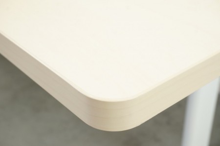 コクヨ ジュートシリーズ 1890テーブル〔ホワイト脚、ホワイトナチュラル天板(ラウンドエッジ)〕