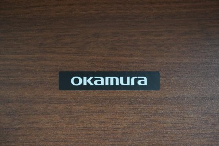 オカムラ EX-38 168両袖机〔両鍵タイプ、左:A4-2段・右:3段、ブラウン天板〕