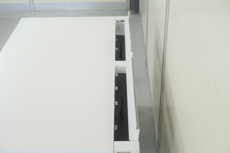 コクヨ iSシリーズ 127平机+2段ワゴンセット〔ホワイト〕