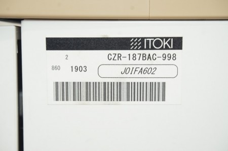 イトーキ CZRシリーズ 187両袖机〔左・右3段:A4-2段、ナチュラル天板/本体ホワイト〕