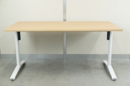 コクヨ デイズテーブル フリップトップシリーズ 1580テーブル〔天板固定式、ホワイト脚〕