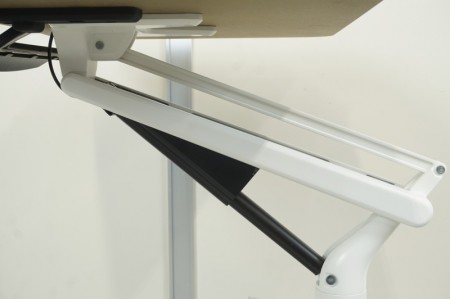 オカムラ ライズフィットIIシリーズ 昇降テーブル〔角型、ホワイト脚・天板〕