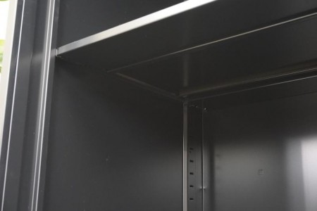 コクヨ エディアシリーズ 3枚戸書庫〔H1130、ベース・天板付、木目扉/ブラック〕