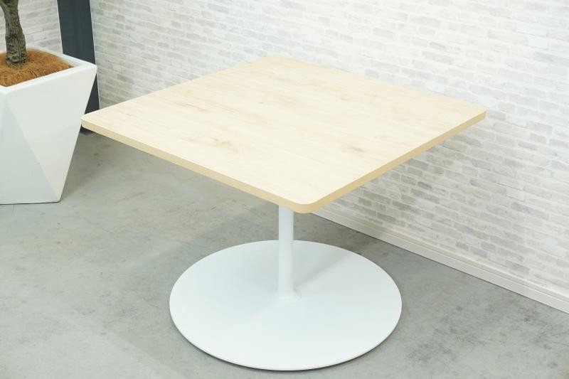 コクヨ フランカ 角テーブル〔H620・W800、ホワイト脚、エイジドナチュラル天板〕
