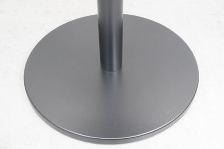 円テーブル〔800Φ、H1050、ブラック脚、木目天板〕