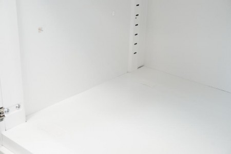 コクヨ エディアシリーズ ガラス両開戸書庫〔H1130、下置用、ベース・天板付、ホワイト〕