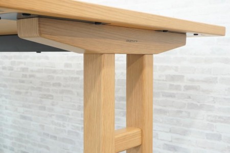 オカムラ シェアードスペース 1590テーブル+ウッドチェアセット〔木製、ナチュラル天板〕