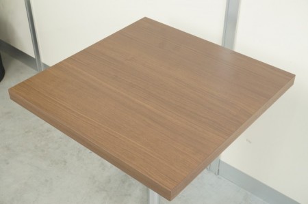 パブリック 角テーブル〔W600、十字脚、ブラウン天板〕