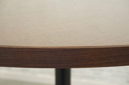 円テーブル〔H700、900Φ、ブラック脚、ダークブラウン天板〕