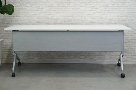 コクヨ リーフライン 1860フォールディングテーブル〔幕板付、ホワイト天板〕