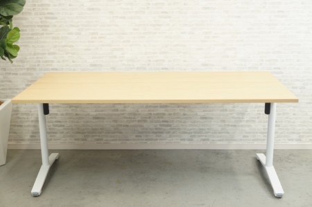コクヨ デイズテーブル フリップトップシリーズ 1890テーブル〔天板固定式、ホワイト脚〕