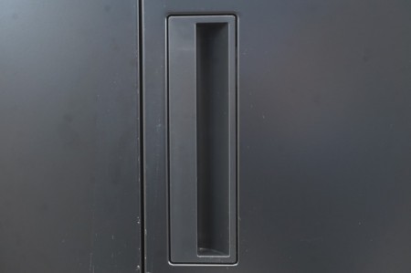 コクヨ エディアシリーズ 両開戸書庫〔下置用、H1130・W800、ベース・天板付、ブラック〕