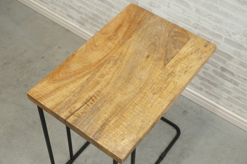 サイドテーブル〔木製天板〕