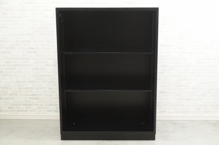 豊國工業 オープン書庫〔H1100・W800、ベース付、ブラック〕