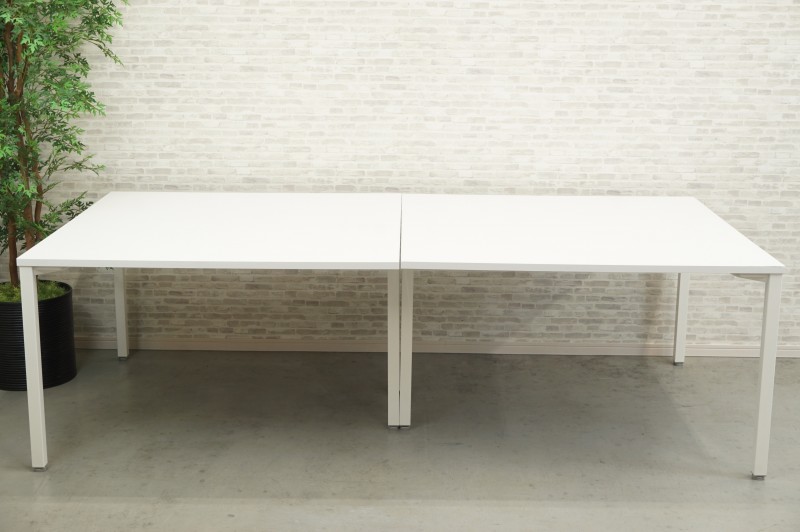 オカムラ アプションフリー2 2412テーブル〔W1200×2、4本・ホワイト脚